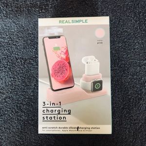 Pink 3-in-1 charging station